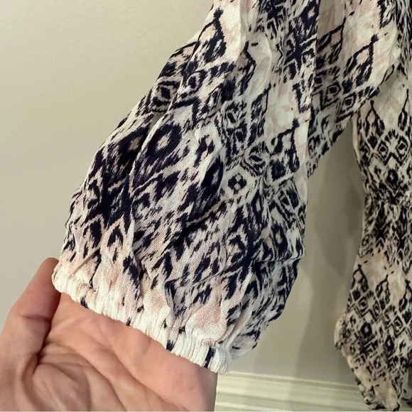 Eberjey Rumba Reed Romper Long Sleeves Lightweight Tie Neck Sz M/L NWT - Picture 7 of 13